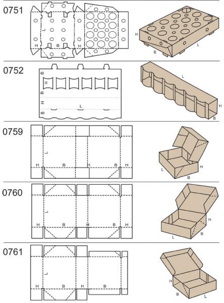 Pudełka jednoczęściowe: 751,752,759,760,761