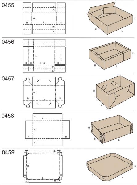 Pudełka składane: 455,456,457,458,459