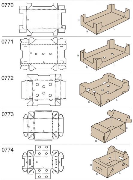 Pudełka jednoczęściowe: 770,771,772,773,774